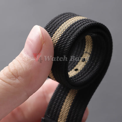 Pour Omega pour Swatch pour Moonswatch toile Nylon bracelet de montre 20mm pour Seiko Sport bracelet de montre étanche boucle pliante brossée
