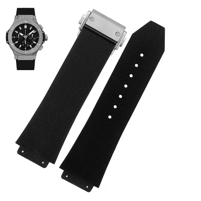 Cinturini per orologi HUBLOT BIG BANG, silicone, 25*19mm, impermeabili, per orologi da uomo, cinturino a catena per orologi, accessori per orologi, cinturino in gomma