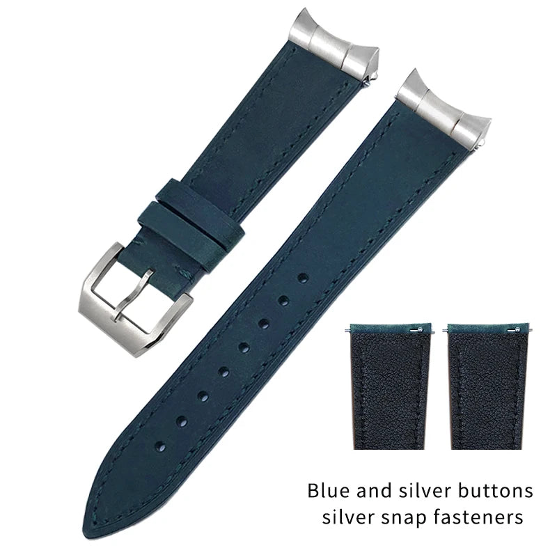 Genuine Leather Watch Strap Quick Release 22mm 20mm Cowhide Folding Buckle Watch Band for Tudor Black Bay 58 Strap