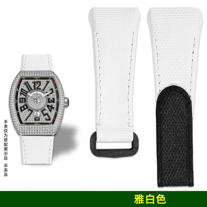Bracelet de montre en caoutchouc FKM personnalisé pour Franck Muller V45/V32/V41 |   Bracelet en caoutchouc fluoré imperméable |   Bracelet de remplacement de luxe durable