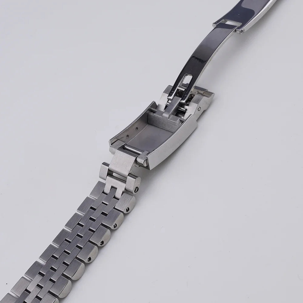 Rolamy 20mm bracelet jubilé pour Seiko Prospex alpiniste SPB115 117 121 123 209 SARB013 15 bracelet de montre en acier inoxydable à extrémité incurvée solide