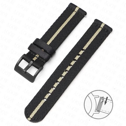 Bracelet en Nylon souple pour hommes et femmes, 18mm, 20mm, 22mm, 24mm, pour Omega Seamaster 007, toile à dégagement rapide, remplacement du bracelet de montre pour Seiko Casio