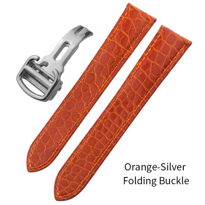 20mm 23mm 17mm 19mm Luxurious Crocodile Leather Watch Strap for Cartier Tank Solo Santos Watch Band American Alligator Men Women