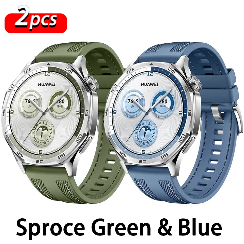 Bracelet en Nylon officiel de 22mm pour montre HUAWEI GT 6 5 4 46mm/montre 4 5 6 Pro/GT 6 5 3 2 Pro, Bracelet en Silicone Composite de 46mm