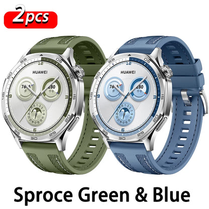 Bracelet en Nylon officiel de 22mm pour montre HUAWEI GT 6 5 4 46mm/montre 4 5 6 Pro/GT 6 5 3 2 Pro, Bracelet en Silicone Composite de 46mm