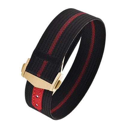 Canvas and Nylon Watch Strap, 18-20-22mm, for Omega X Swatch MoonSwatch for Seiko Men Women Sport, Waterproof, Folding Buckle