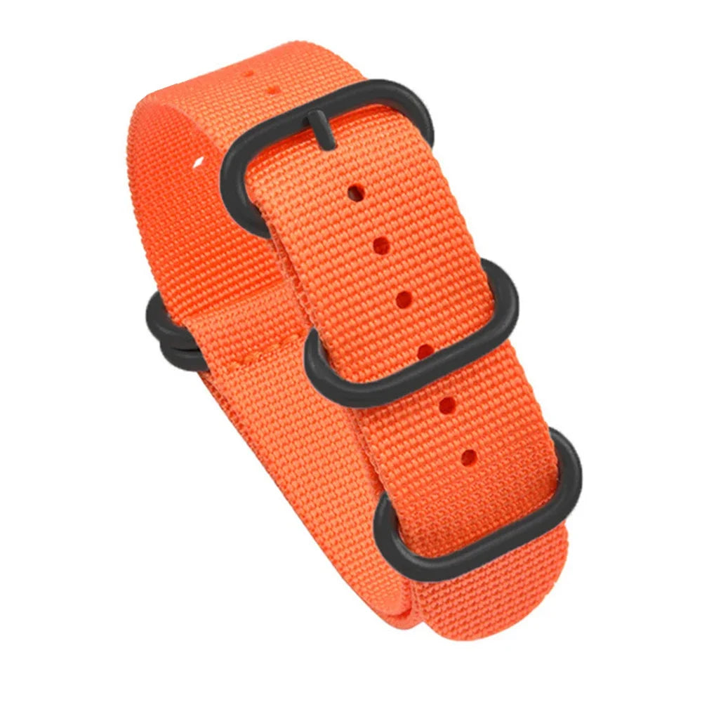 Bracelet en Nylon Noir de Haute Qualité pour Homme, Accessoire de Plongée à Rayures Militaires, pour Montre DW SeATM, 20mm 22mm