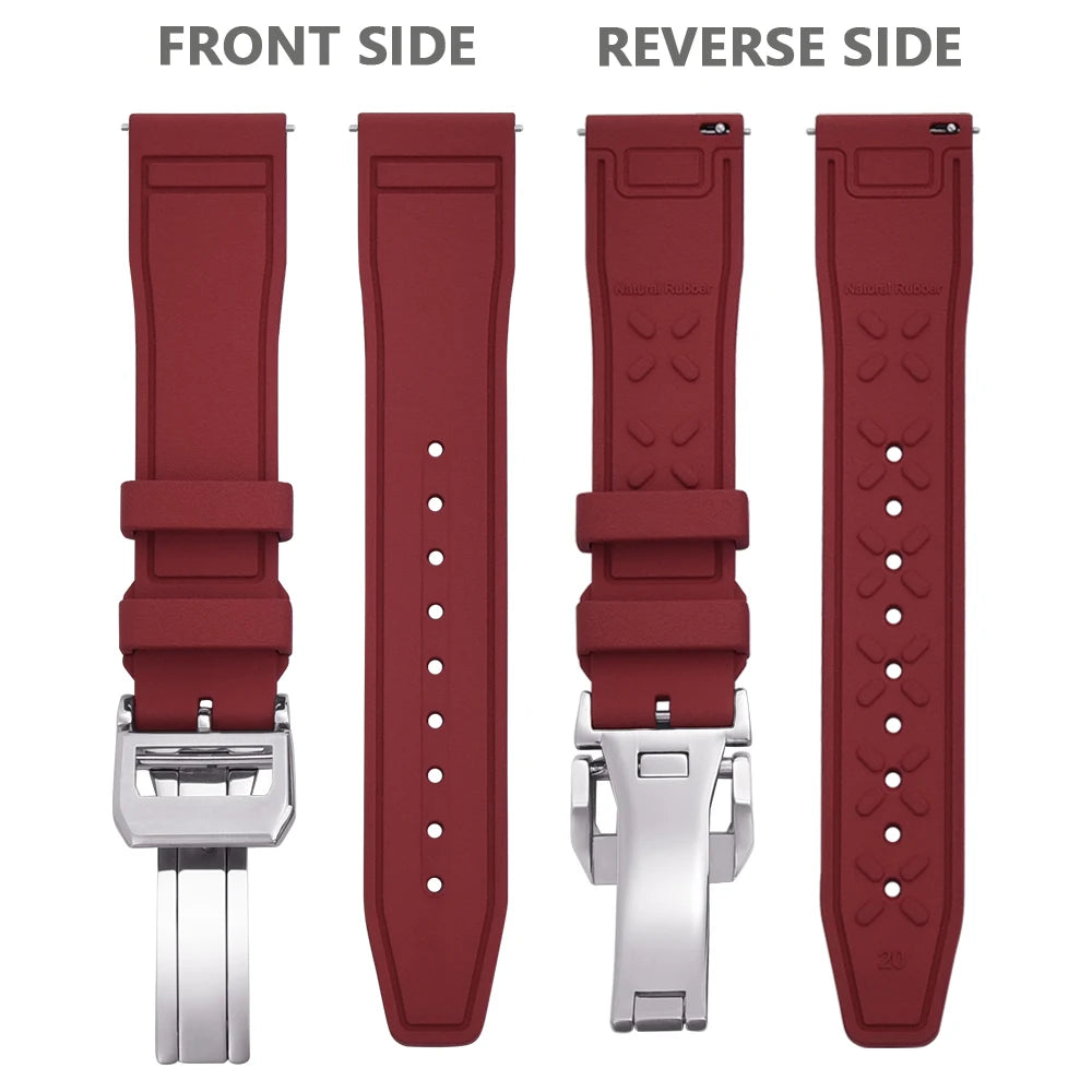 Bracelet en caoutchouc FKM 20mm 21mm 22mm pour montre IWC PILOT Portugal PORTOFINO, bracelet de plongée à libération rapide, montre connectée pour Huawei