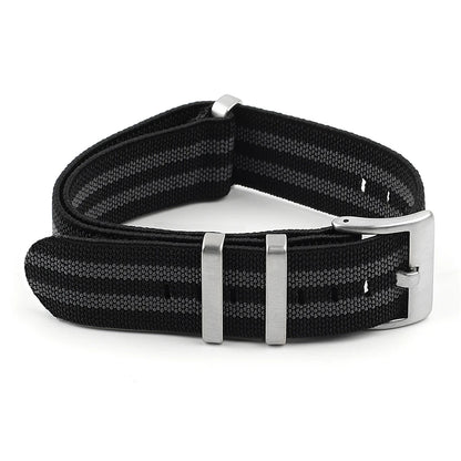 Premium Quality Nylon Watch Strap, 18mm 20mm 22mm, Black, Green, Khaki, Grey, Elastic, Replacement Bracelet for Men
