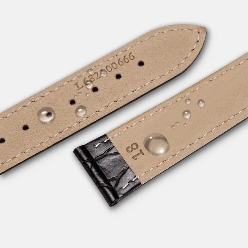 Bracelet de montre en cuir véritable pour accessoires Longines, bracelet de montre à boucle papillon, 13 18 20 mm