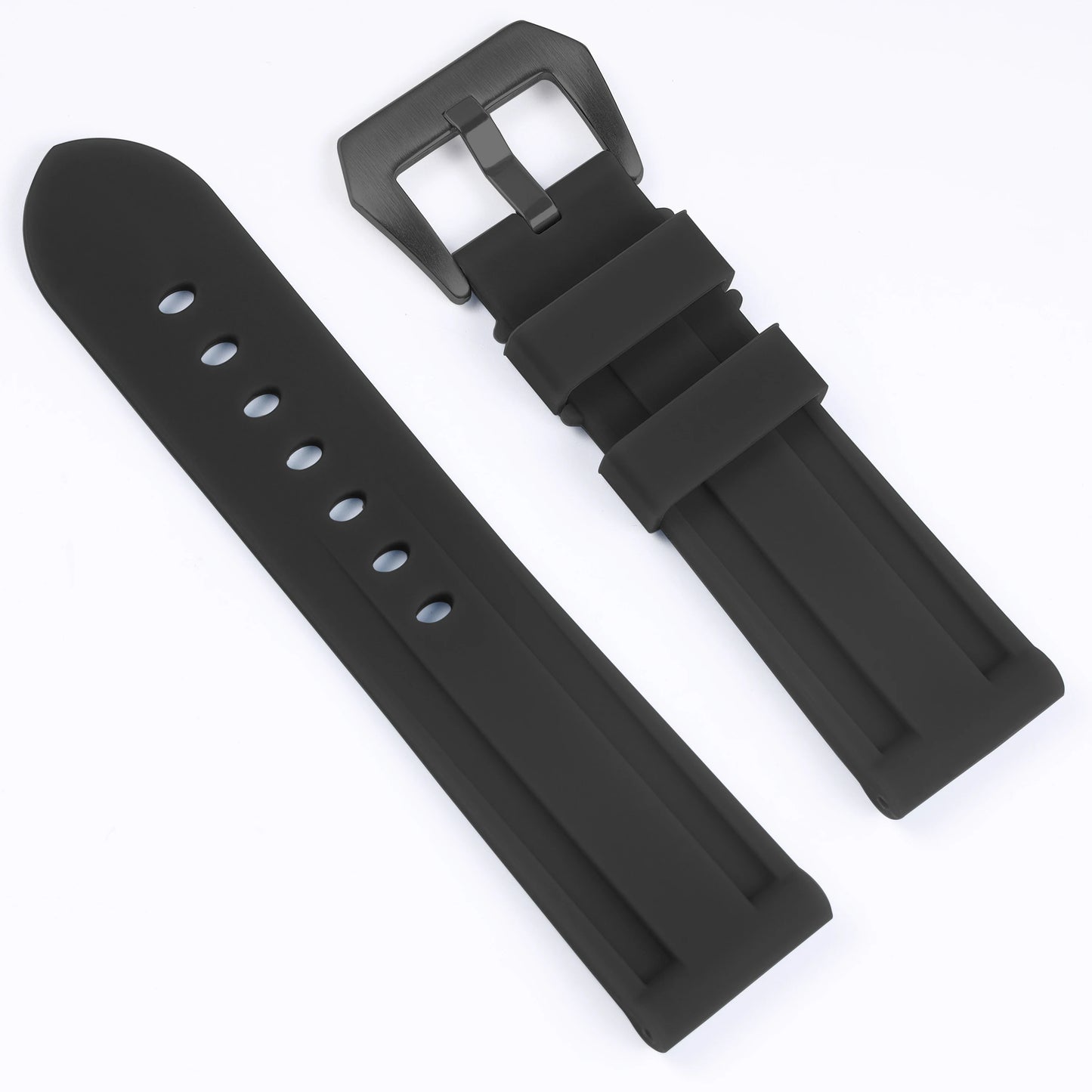Bracelet de montre universel en silicone 20-26 mm noir jaune bleu vert rouge en caoutchouc pour Panerai Seiko Casio Huawei Samsung