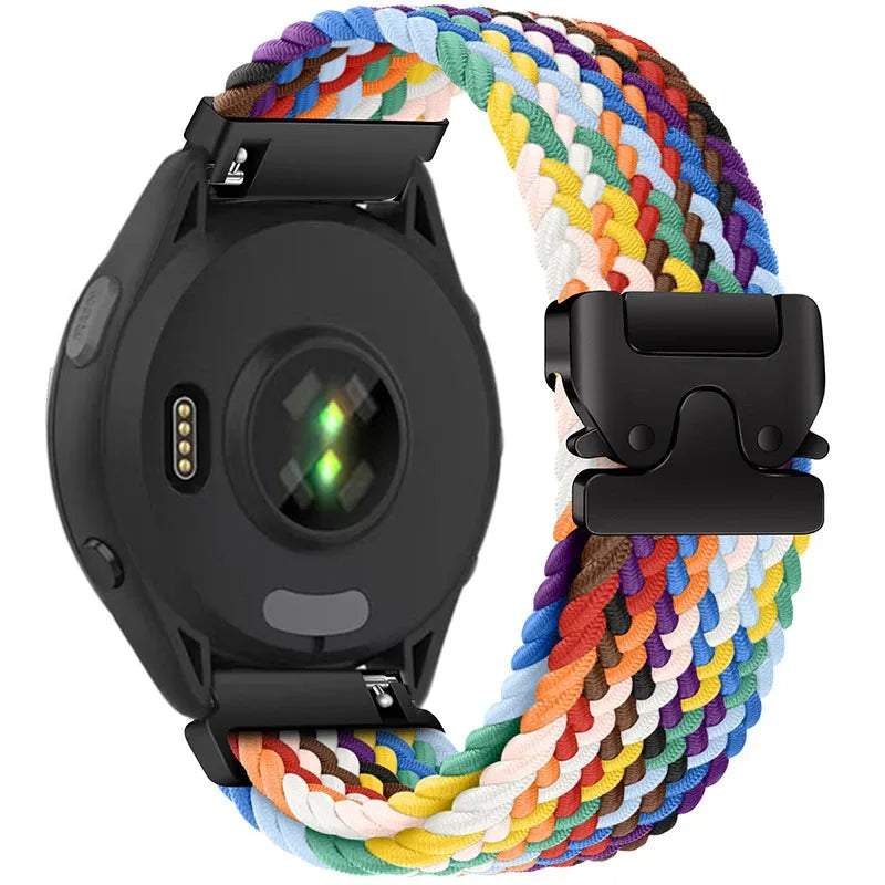Bracelet à boucle tressée pour Garmin Forerunner 965 970 265 165 570, boucle de Parachute, bracelet de montre en Nylon Garmin Venu 4/3/2 Active 6-5