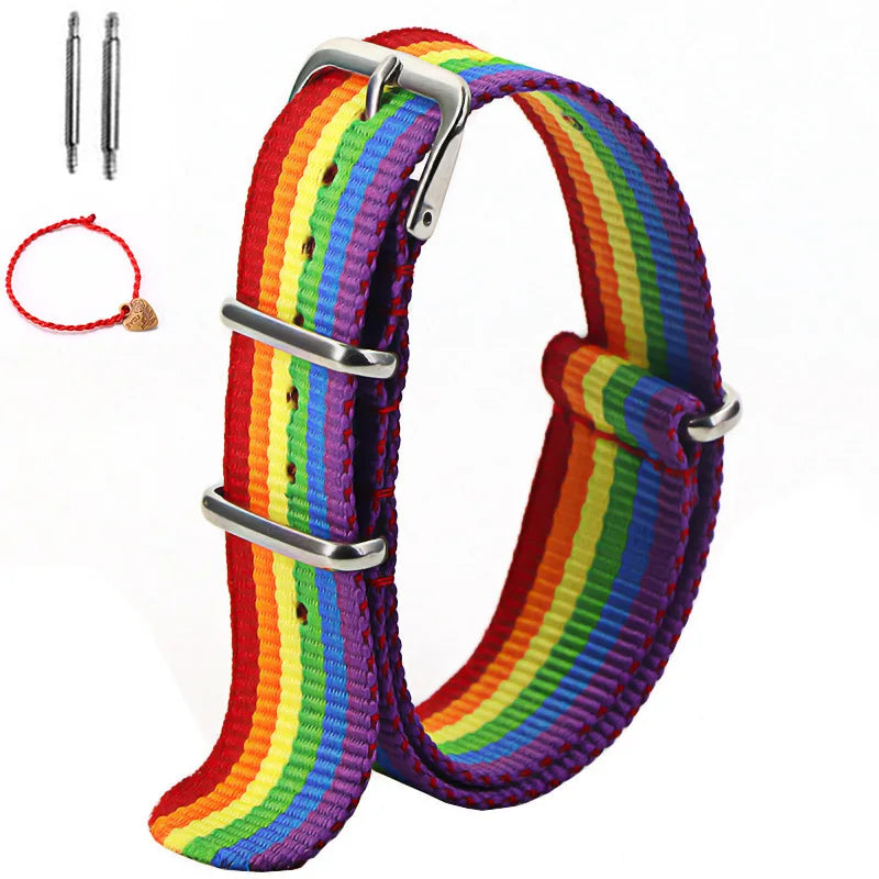 1 pz cinturino in nylon 16mm 18mm 20mm 22mm cinturino di ricambio per orologio sportivo militare in nylon spedizione gratuita