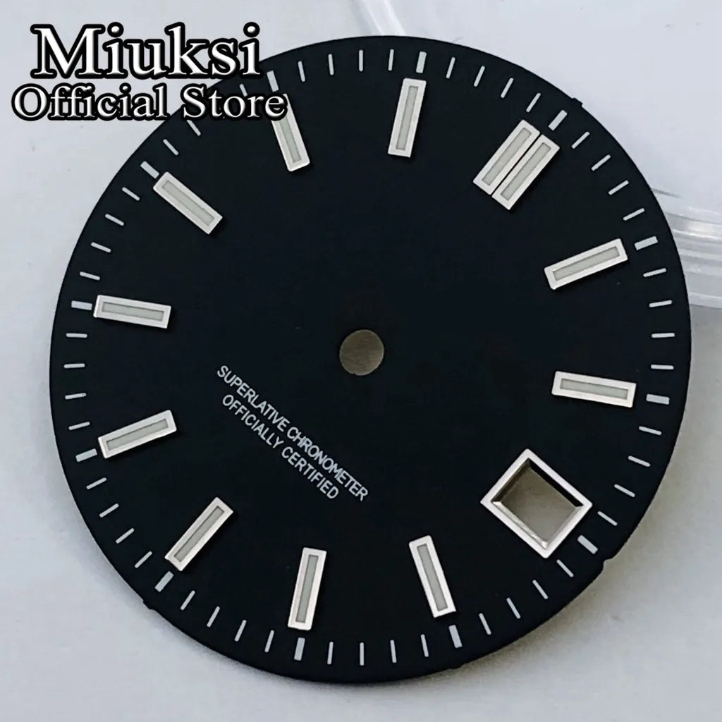 ATA UKSI-Cadran de Montre Lumineux, Noir, Rouge, Bleu, Rose, Jaune, Stérile, Adapté au Mouvement NH35, 29mm