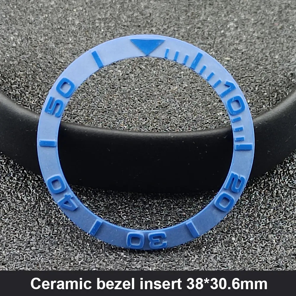 38mm x 30.6mm Sloped Ceramic Bezel GMT and Diving Watch Insert for 40mm Men's Watch Replacement Watch Bezel Inserts