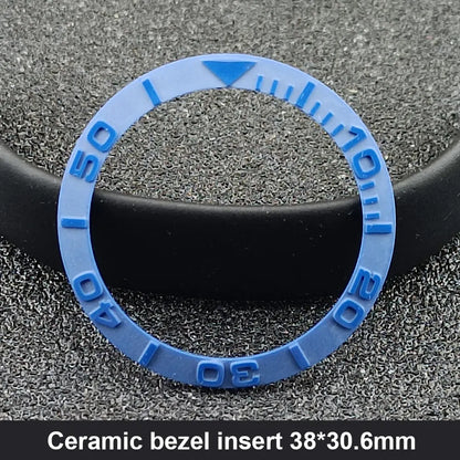 38mm x 30.6mm Sloped Ceramic Bezel GMT and Diving Watch Insert for 40mm Men's Watch Replacement Watch Bezel Inserts