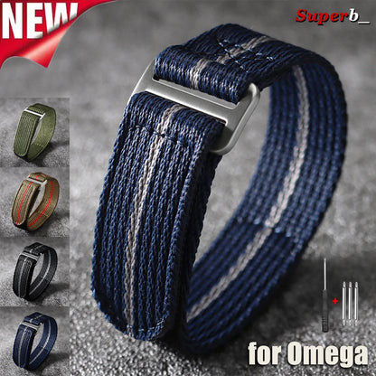 Bracelet de montre en tissu nylon 20 mm 22 mm, bracelet de sport universel, bracelet en toile pour Rolex, bracelet de remplacement en toile pour Tudor