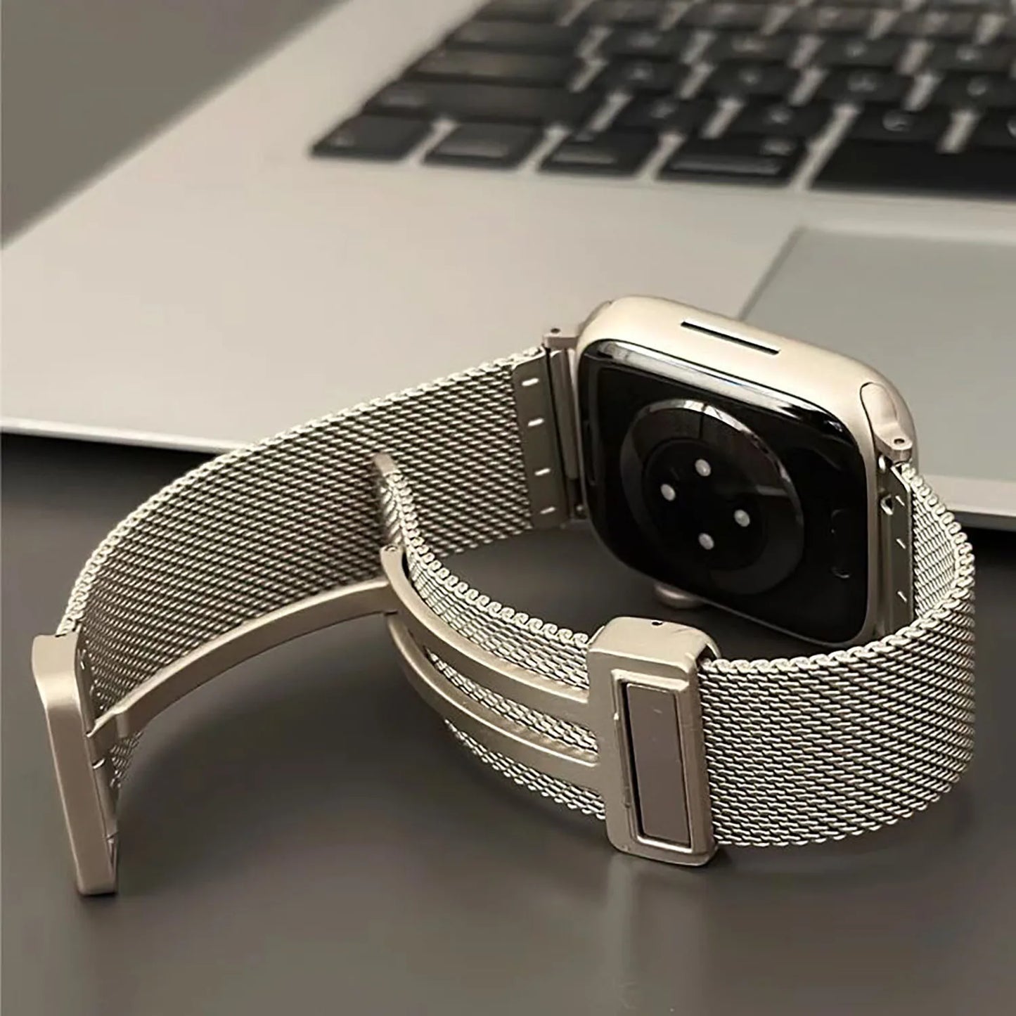 Magnetic Band for Apple Watch Ultra 49mm, 44mm 45mm 40mm 41mm 42mm 38mm, Stainless Steel iWatch Series 7 8 se 6 5 3