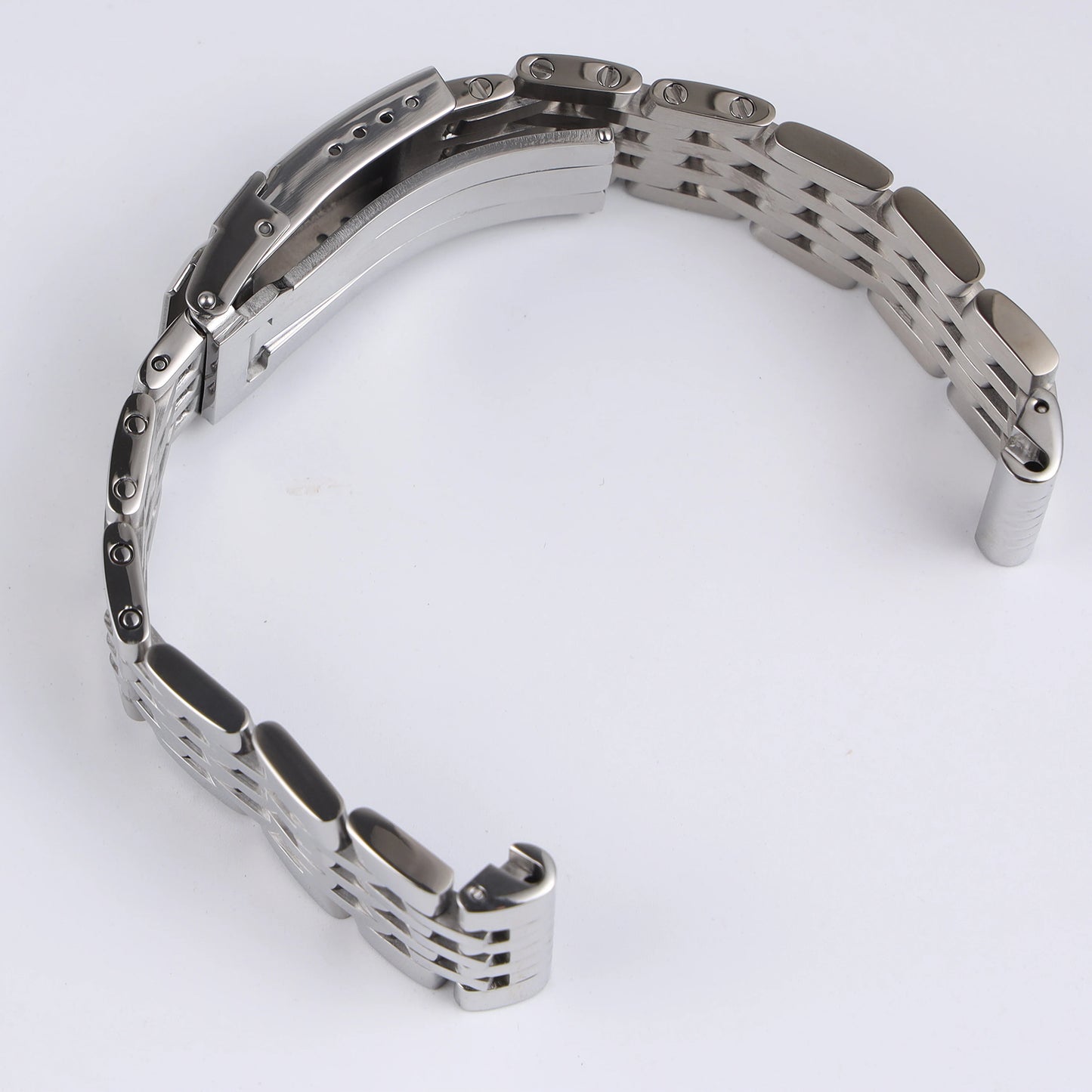 Bracelet de montre en acier inoxydable massif, argent poli, pour Breitling, nouveau bracelet à extrémités droites, 22 24mm, Navitimer Avenger