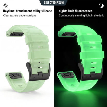 Cinturino per orologio in silicone luminoso Quick Fit 22 26 mm per Garmin Fenix 6 6X 7 7X 5 5X Plus Epix Pro Enduro 3 Forerunner 970 965 Fenix8