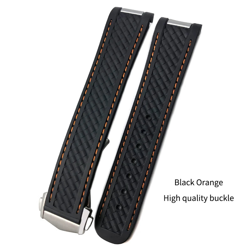 Bracelet de montre en caoutchouc de Silicone, 19mm 20mm, pour Omega Seamaster AQUA TERRA AT150 Ultra léger 8900, boucle de déploiement Premium