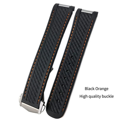 Bracelet de montre en caoutchouc de Silicone, 19mm 20mm, pour Omega Seamaster AQUA TERRA AT150 Ultra léger 8900, boucle de déploiement Premium