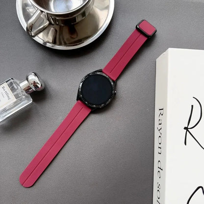 20 22mm Silicone Strap with Magnetic Clasp for Samsung Galaxy Watch 8 4 5 6 Pro 40mm 44mm 45mm 42/46mm