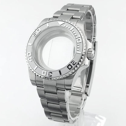    40.5mm sous-montre verre saphir boîtier en métal ajustement NH35/36/38 mouvement ajustement 28.5mm cadran pièces de montre accessoires boîte de montre bande