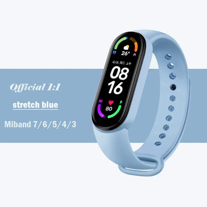 Official silicone strap for Xiaomi Mi Band 4 5 6 7, sports watch, Miband4 Miband7 Correa Mi band 3 4 5 6 7 bands