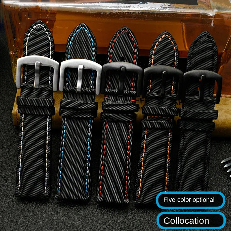 Per Blancpain Fifty Fathoms SEIKO 5 Water Ghost Citizen BM8475 Cinturino in Nylon da Uomo 20mm 21mm 22mm 23mm 24mm Cinturino per Orologio in Tela