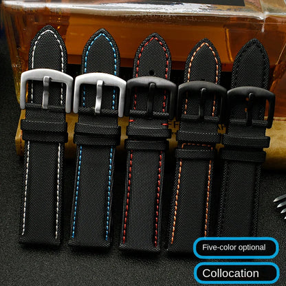 Per Blancpain Fifty Fathoms SEIKO 5 Water Ghost Citizen BM8475 Cinturino in Nylon da Uomo 20mm 21mm 22mm 23mm 24mm Cinturino per Orologio in Tela