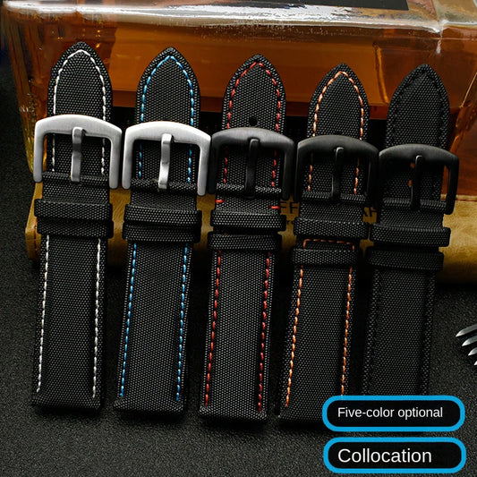 Pour Blancpain cinquante fathoms SEIKO 5 Water Ghost Citizen BM8475 bracelet en Nylon pour hommes 20mm 21mm 22mm 23mm 24mm bracelet de montre en toile