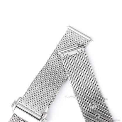 Bracelet en maille milanaise 22 20mm, pour Omega 007, en acier inoxydable, pour Seamaster 300, fermoir pliant Original, Bracelet d'affaires