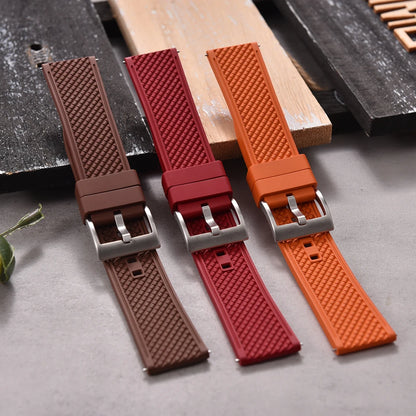 Nouveau Design HAISCH FKM bracelet de montre en caoutchouc 18mm 20mm 22mm 24mm forme de balle bracelets de montre à dégagement rapide bracelets de plongée étanches