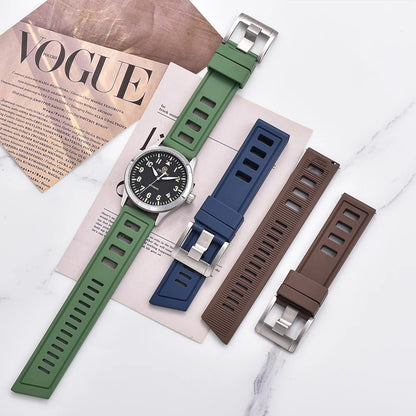 Nouveau Design SOFO fluororubber FKM bracelet de montre 20mm 22mm étanche bracelets de montre à dégagement rapide pour chaque marque montres de plongée