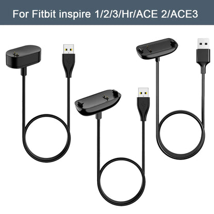 Chargeur USB 100cm pour Fitbit Inspire/Inspire 2/Inspire 3, câble de chargement avec clip, station d'accueil pour Fitbit Inspire HR/ACE 2/ACE 3