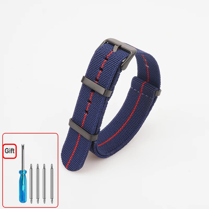 Cinturino per orologio NATO, paracadute in nylon elastico