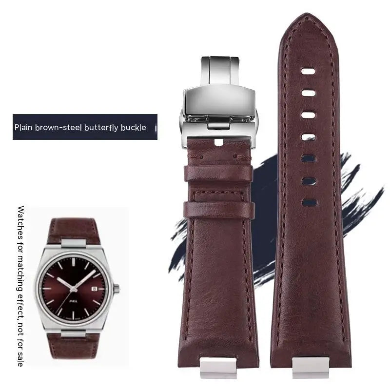 Pour Tissot 1853 Super Player PRX série T137.410/T137.407 bracelet de montre en cuir véritable T137 bracelet de montre en cuir surélevé pour hommes 12mm