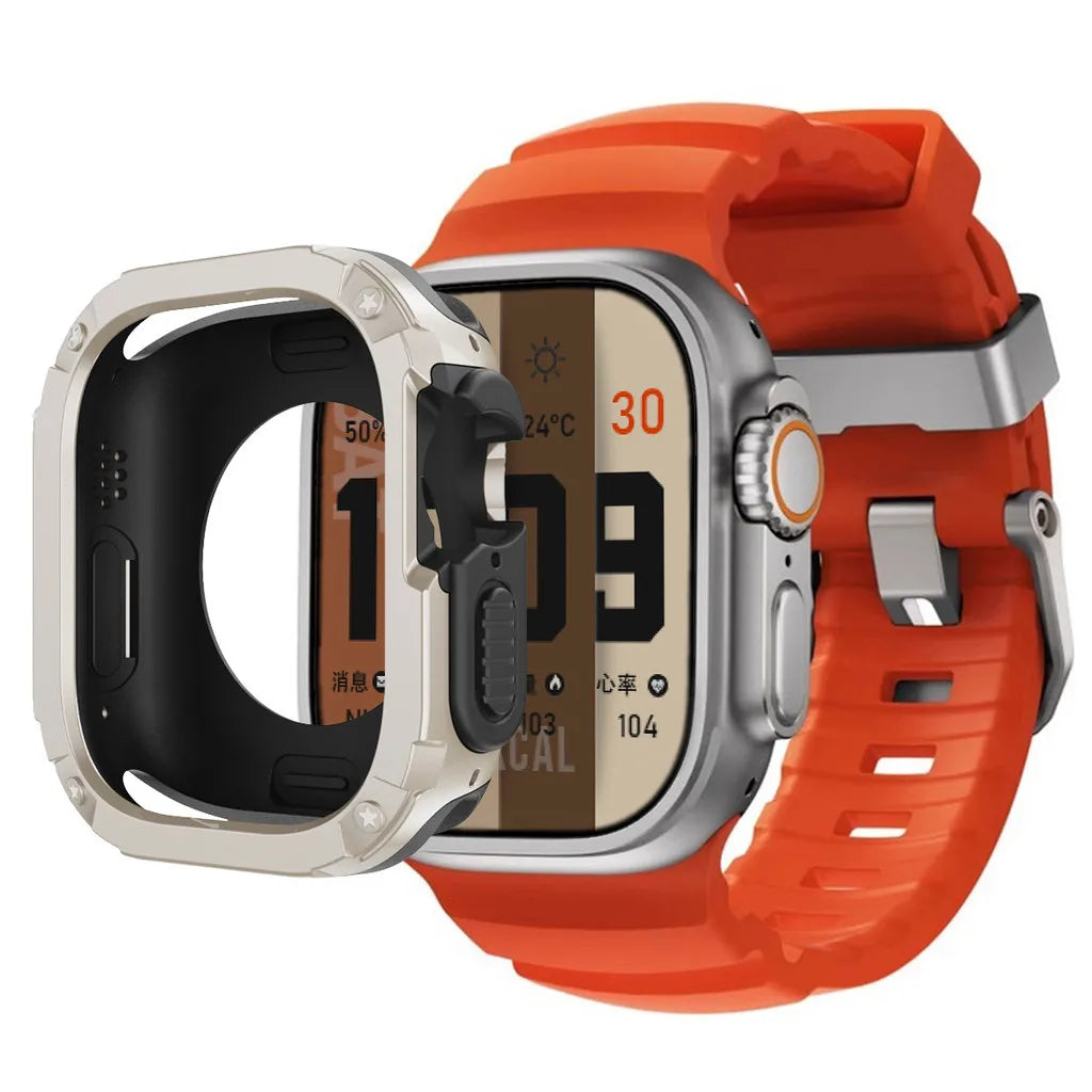 Cinturino + Custodia per Apple Watch 46mm 45mm 44mm 40 41mm per Iwatch Series 6 5 4 SE Accessori