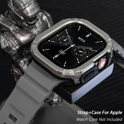 Bracelet de sport en silicone TPU+ pour Apple Watch Ultra 49mm 42 44 45 46mm pour iWatch Series 10 9 8 7 SE