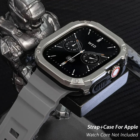 Bracelet de sport en silicone TPU+ pour Apple Watch Ultra 49mm 42 44 45 46mm pour iWatch Series 10 9 8 7 SE