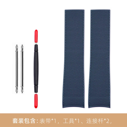 Rubber and silicone watch strap, 21mm, for Longines, Quest, Hydroquest, L3, waterproof belt, folding buckle, accessories