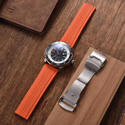 Bracelet montre pour Patek Philippe Caoutchouc Premium - Rapide /  Fermoir Papillon / à découpée