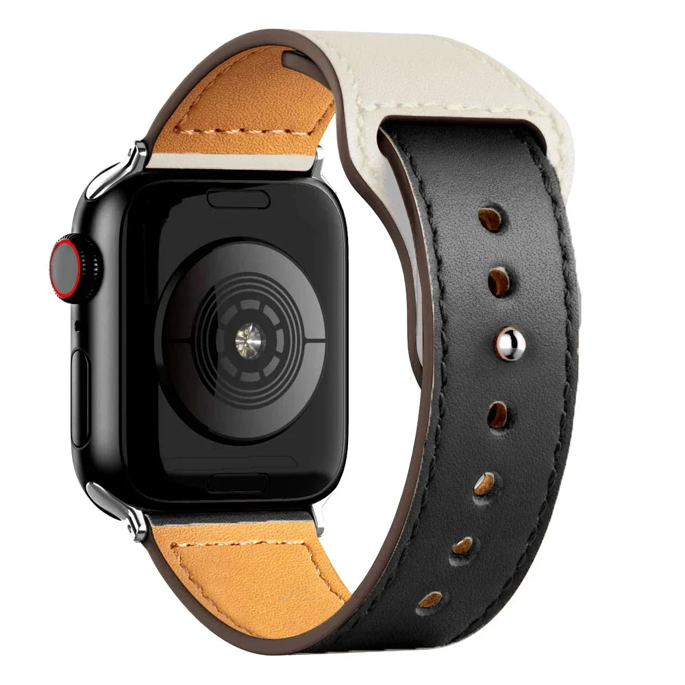 Cinturino in pelle per Apple Watch, Ultra 3, 49mm, 46mm/42mm, 41mm/45mm, 44mm, 40mm, iWatch serie 11 10 9 8 7 4 5 6 se