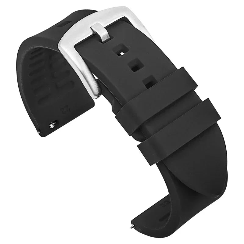 Silicone Watch Strap 18mm 19mm 20mm 21mm 22mm 24mm Waterproof Sport Band for Men for Rolex for Seiko Watch Replacement Strap