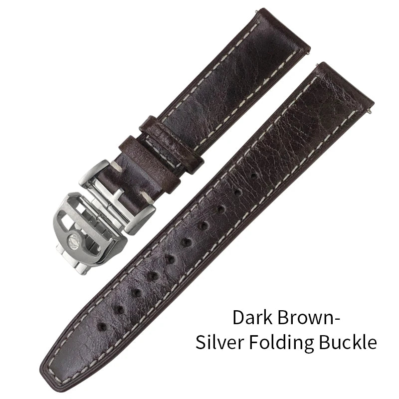 Bracelet de montre en cuir véritable pour hommes, à dégagement rapide, 19mm 20mm 21mm 22mm, pour IWC Portugieser Pilot montres Portofino, bracelet de montre en cuir de vache