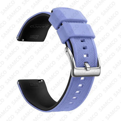 Bracelet de montre en Silicone de qualité supérieure, 18mm 20mm 22mm, à dégagement rapide, en caoutchouc, de remplacement
