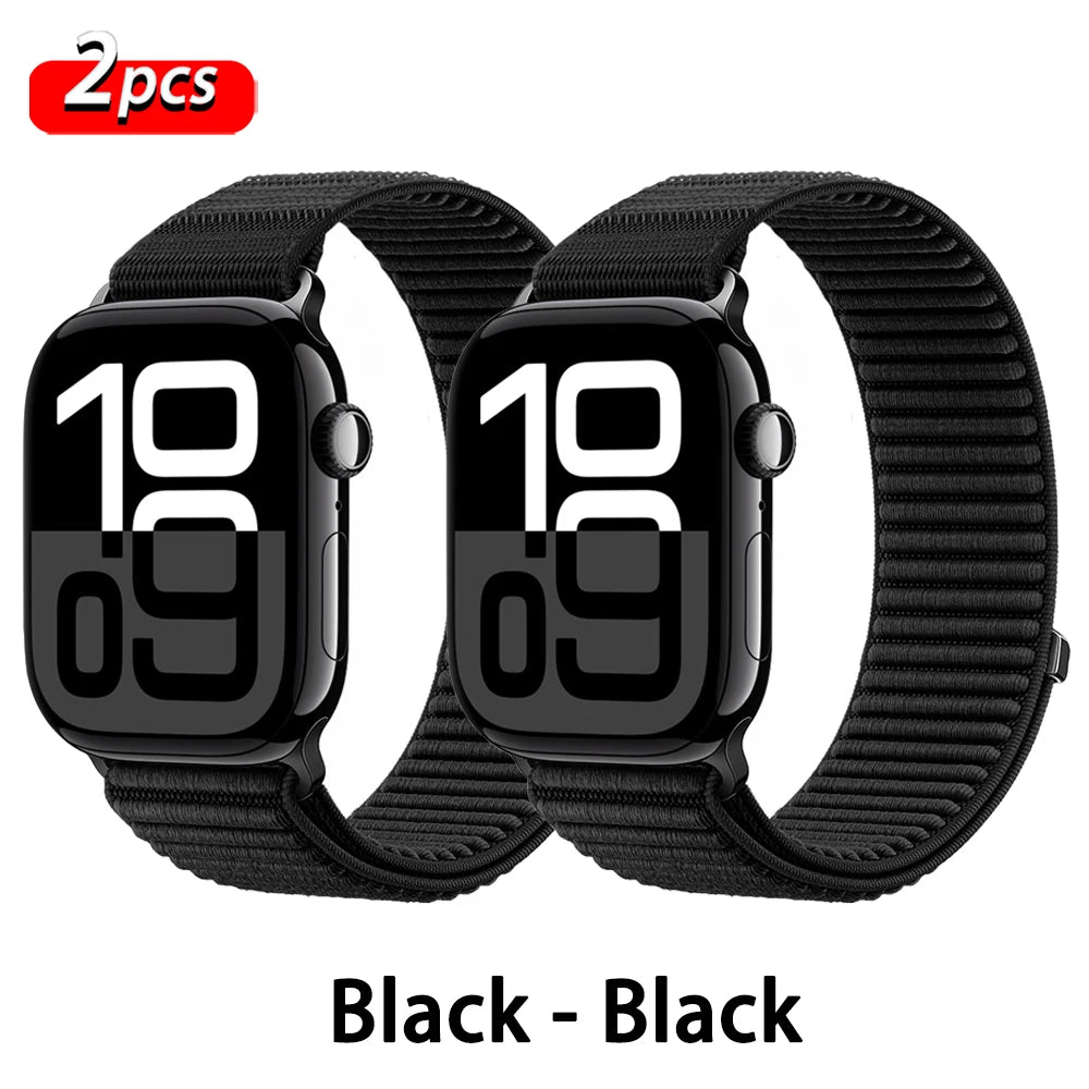 Correa deportiva de nailon con hebilla para Apple Watch de 46 mm 44 mm 40 mm 42 mm 45 mm 41 mm, correa para iWatch serie 11 SE 10 9 8 7 Ultra 3