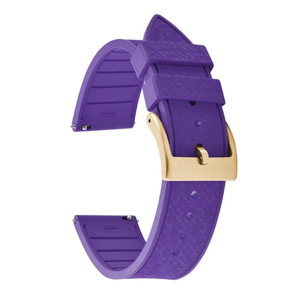 20MM 22MM supprime des bracelets de montre en caoutchouc fluoroélastomère/FKM mosaïque pour hommes femmes-bracelet de Sport étanche de remplacement à dégagement rapide