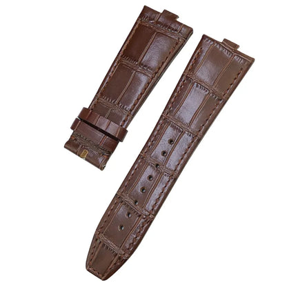 Bracelet de montre en cuir à démontage rapide 24x7mm pour Vacheron Constantin Overseas 4300V 4500V 5500V, bracelet de montre étanche noir et marron